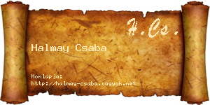 Halmay Csaba névjegykártya