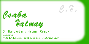 csaba halmay business card